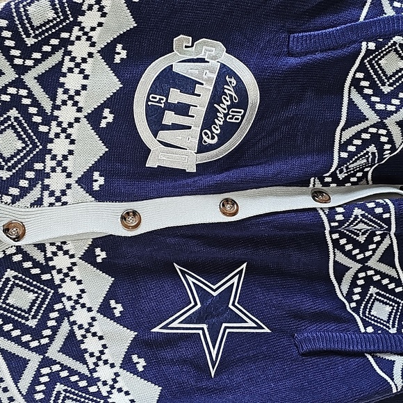 NWOT Foco NFL Team Apparel Dallas Cowboys Cardigan. - Picture 2 of 10